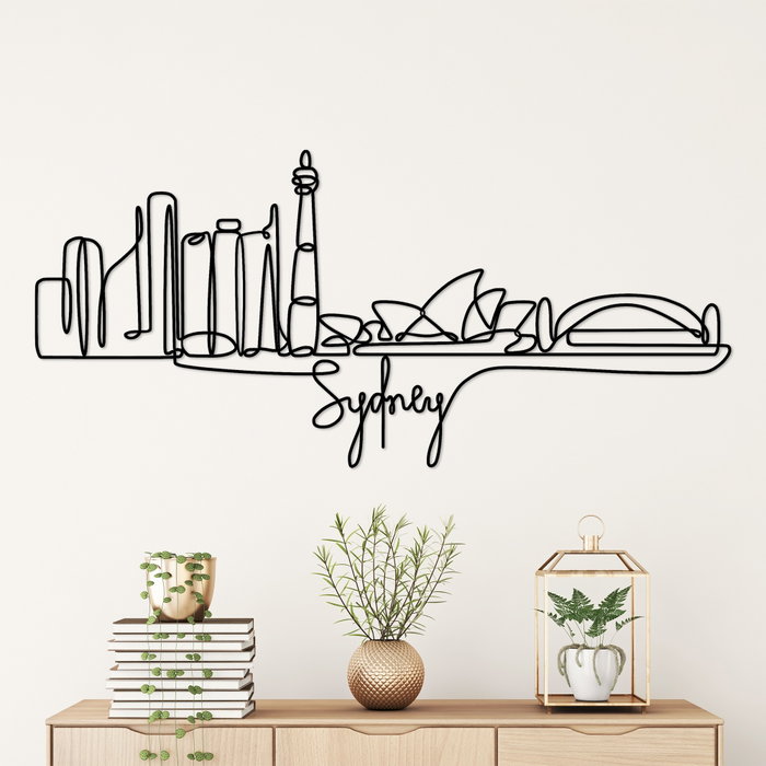 Wallity Sydney Escultura de Pared de Metal Negra Wallity Sydney Escultura de Pared de Metal Negra